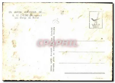 Les Étangs de Bairon — Ardennes — Édition Lapie — Verso
