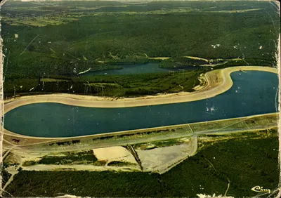 Revin (Ardennes) — Vista aérea do barragem — Impressor Rimoigne de l'Ardoise