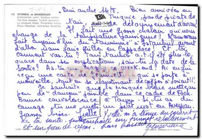Küçükçekmece - Blauwe Moskee — Turkse porseleinen — uitgever Herkül Color — Achterkant