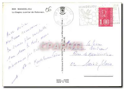 La Siagne, dzielnica Robinsona — Mandelieu-la-Napoule — Wydawnictwo Art Montluel — Rewers