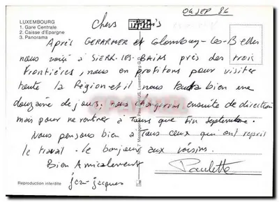 Luxemburgo — Panorama — R. Louis — Verso