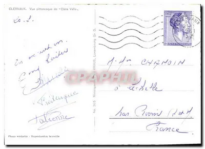 Clervaux — Vista pitoresca de Clara Valle — Messagerie Kraus Gr. D. — Verso