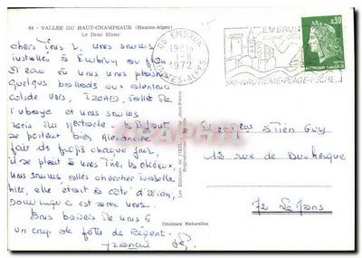 Wysokość Haut-Champsaur — Le Drac Blanc — Wydawnictwo Œil — Rewers