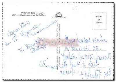 Wiosna w Alpach — W narożniku doliny — Wydawnictwo JANSOL, nr 6073 — Rewers