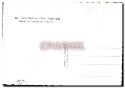 Przełęcz Golibier — 2658 m — Wydawnictwo LA CICOGNE, Cremol — Rewers