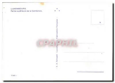 Luxembourg — Góra katedry francuskiej — E. A. Schiaack, n° 1141 — Rewers