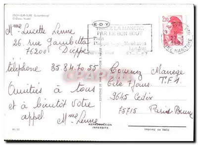 Esch-sur-Sure — Feodale kasteel — Uitgaven de Maréchal — Achterkant