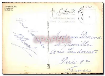 Luxembourg — Katedra — wydawca Stoffen-Gillen — Rewers