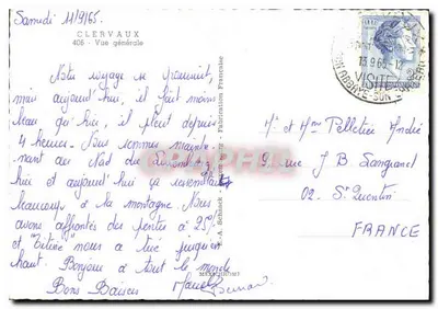 Clervaux — Vista geral — Fabricação Francesa — Verso