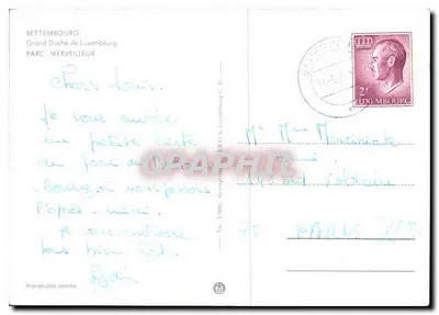 Bettembourg — Parque Maravilhoso — n° 3.006 — Verso