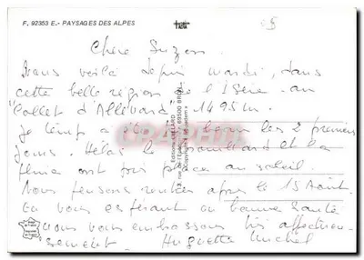 A Alpe pitoresca — Paisagens das Alpes — Éditions CELLARD — Verso