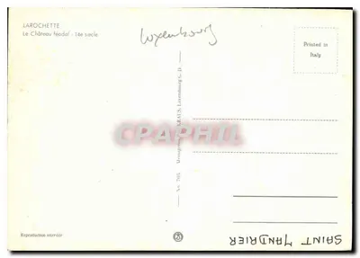 Larochelette — O Castelo Feudal - Século XIV — Reprodução proibida, No. 705, editor G. D. (Luxemburgo) — Verso