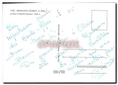 Ponte de Asfeld — Briançon-Vauban (1.326m) — Éditions F. Francou - 05 — Verso