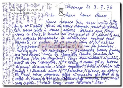 Massif des Oisans — Pelvoux (3.948 m) — Wydawnictwo F. BRIANCON — Rewers