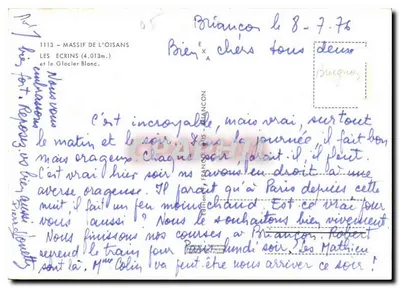 Los Écrins (4.013m.) y el Glaciar Blanco — Massif de l'Oisans — Éditions Francon — Reverso