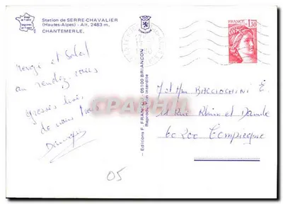 Estação de Serre-Chavalier — Altos-Alpes — Edições F. Francou — Verso