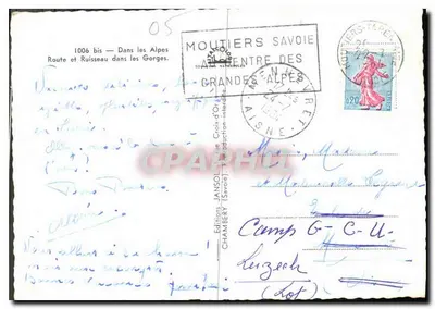 Droga i Strumień w Przełęczy — 1006 bis — Éditions Chambery, Savoie — Rewers