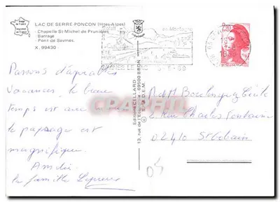 Serre-Ponçon — lago, barragem e paisagens — Edições CELLARD — Verso