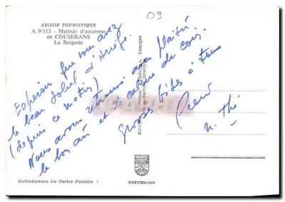 Couserans - Manhã de outono — A Bergeries — Éditions Ariege Touristique — Verso