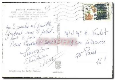 O Castelo de Montségur — Ariege pitoresco — Éditions Théolac — Verso
