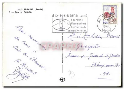 Aix-les-Bains — Park i pergola — wydawca turystyka termalna — Rewers