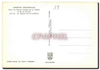Visão do Massif das Monédières — Entre as Altas Vales da Vézère e da Corrèze — Éditions Mexichrome — Verso