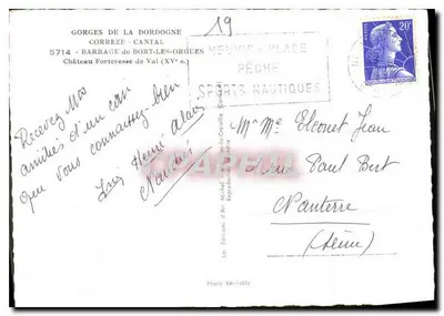 Zamek Forteca w Val — Przepaście Dordogne — Wydawca Michel — Rewers