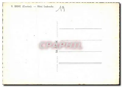 Brive (Corrèze) — Hotel Laubenche — Ed. Ch. W. — Verso