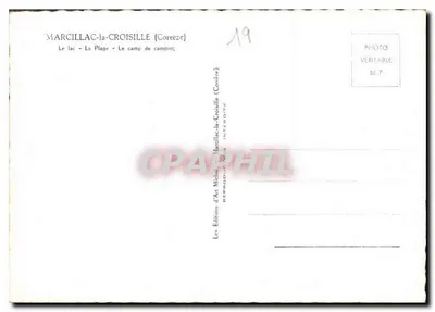Marcillac-la-Croisille — Il lago • La spiaggia • Il campo da campeggio — Edizioni d'Arte Michel — Verso