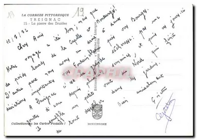 La Corrèze pitoresca — Treignac, A Pierre dos Druidas — Edições Mondes & Images — Verso