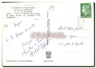 Lago dos Bariousses — Arredores de Treignac — Edições Théodème & Théolac — Verso