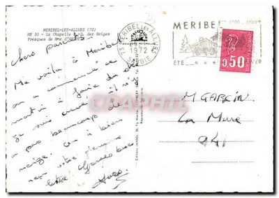 A Capela das Neves — Meribel-les-Allues (73) — Edições Machery-Sagot — Verso