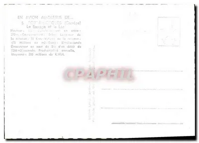 Barragem de Port-Les-Ouces — Corrèze — editor Lapie — Verso