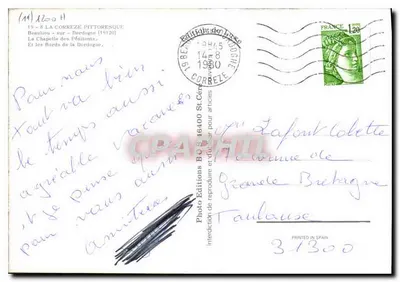 Beaulieu-sur-Dordogne — La Chapelle des Pénitents — Editions de la Corrèze — Rückseite