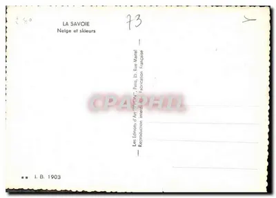 A Saboia — Neve e esquiadores — Les Éditions d'Art 'MAYON', Paris — Verso