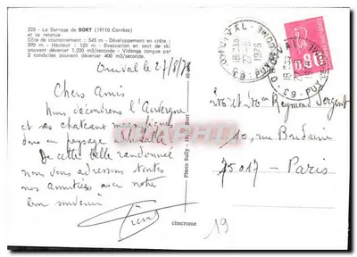 Dijk van Bort — Corrèze — Foto Sully n°228 — Achterkant