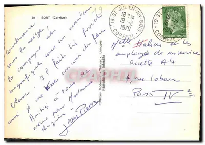 Panorama de Bort-les-Orgues — Editor: Éditions Modernes « Théojac » — Verso