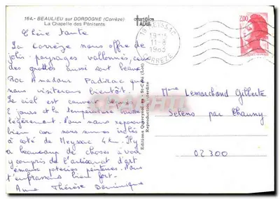 Beaulieu-sur-Dordogne — La Iglesia de los Penitentes — Ediciones Quercynoises — Reverso