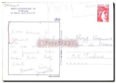 Bort-les-Orgues — O Barragem de Ussel — editor IRIS — Verso