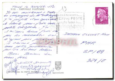 Paisagem outonal com rebanho de ovelhas — Irlanda — Edições Méxichrome — Verso