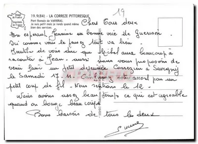 La Corrèze Pittoresque — Pont Romano de Varieras — editor Z. Farin — Verso