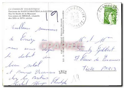 Ruínas de Boriez — Nas proximidades de Saint-Cirgues-la-Loutre — Éditions Réunies CAP Théodac — Verso