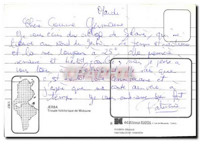 Troupe folclórica de Midoune — Jerba — edições KAHIA — Verso