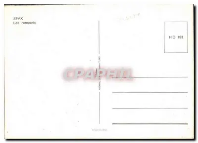 Sfax — Zamek — Wydawca H. ISMAIL, nr HO 193 — Rewers