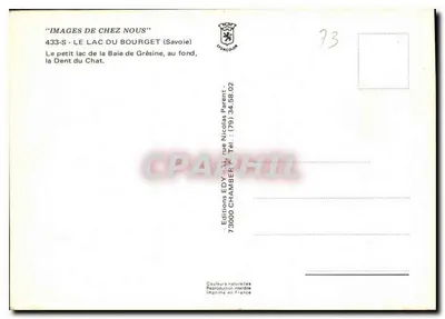 Lago da Baie de Grésine — Savoie — Edições Nicolas Parent — Verso
