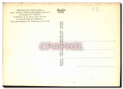 Abbazia di Hautecombe — Savoia — Editore Edy — Verso
