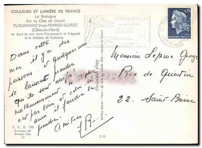 A Costa de Granito — Ploumanac'h-en-Perros-Guirec — Éditions d'Art Yvon — Verso