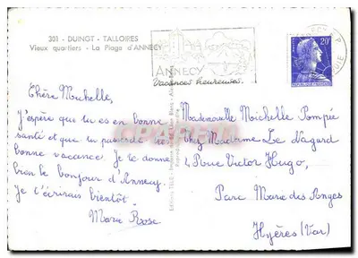 Annecy — Lembrança de Annecy — Edições Télé — Verso