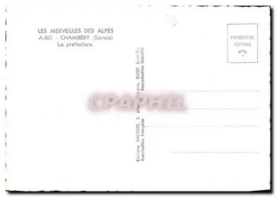 La prefectura - Las Maravillas de las Alpes - Ediciones Valoire — Reverso