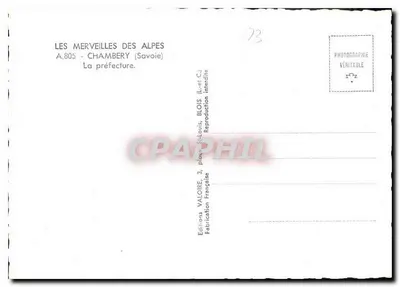 Prefektura — Chambery (Savoie) — Wydawnictwo Valoire, nr A.805 — Rewers